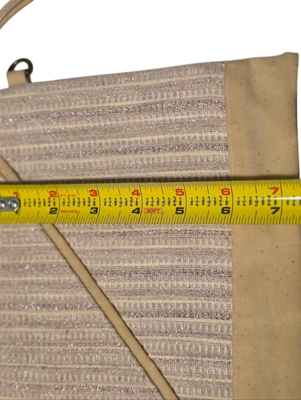 Calliope NWT Vegan Wristlet Purse Sparkly Pink Striped Handmade In Oakland,CA